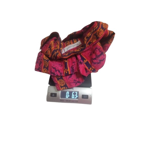 Vintage 90s Westbound Womens XL Button-Up Shirt Bright Pink Orange Rayon Stripe - Picture 13 of 16